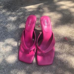 Hot pink thong heels